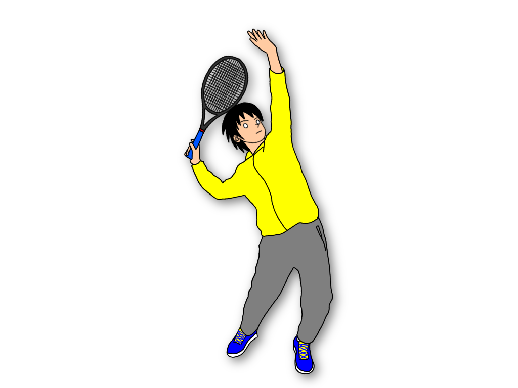 【自宅でできるテニスの練習】両膝をついてサーブのトスアップ練習の欠点