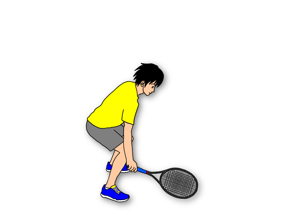 テニスのハーフボレーの基本練習【ラケットの用意】【ボールのバウンド地点に入る】