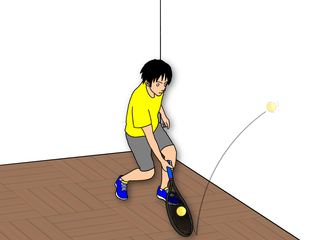 テニスのハーフボレーの練習【トトンのタイミングに慣れる】